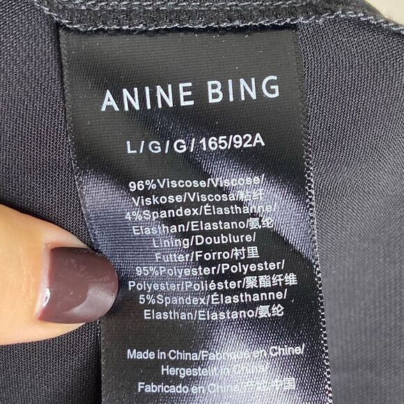 NWT Anine Bing Halle Midi Black Dress Strapless Size L - Picture 10 of 13